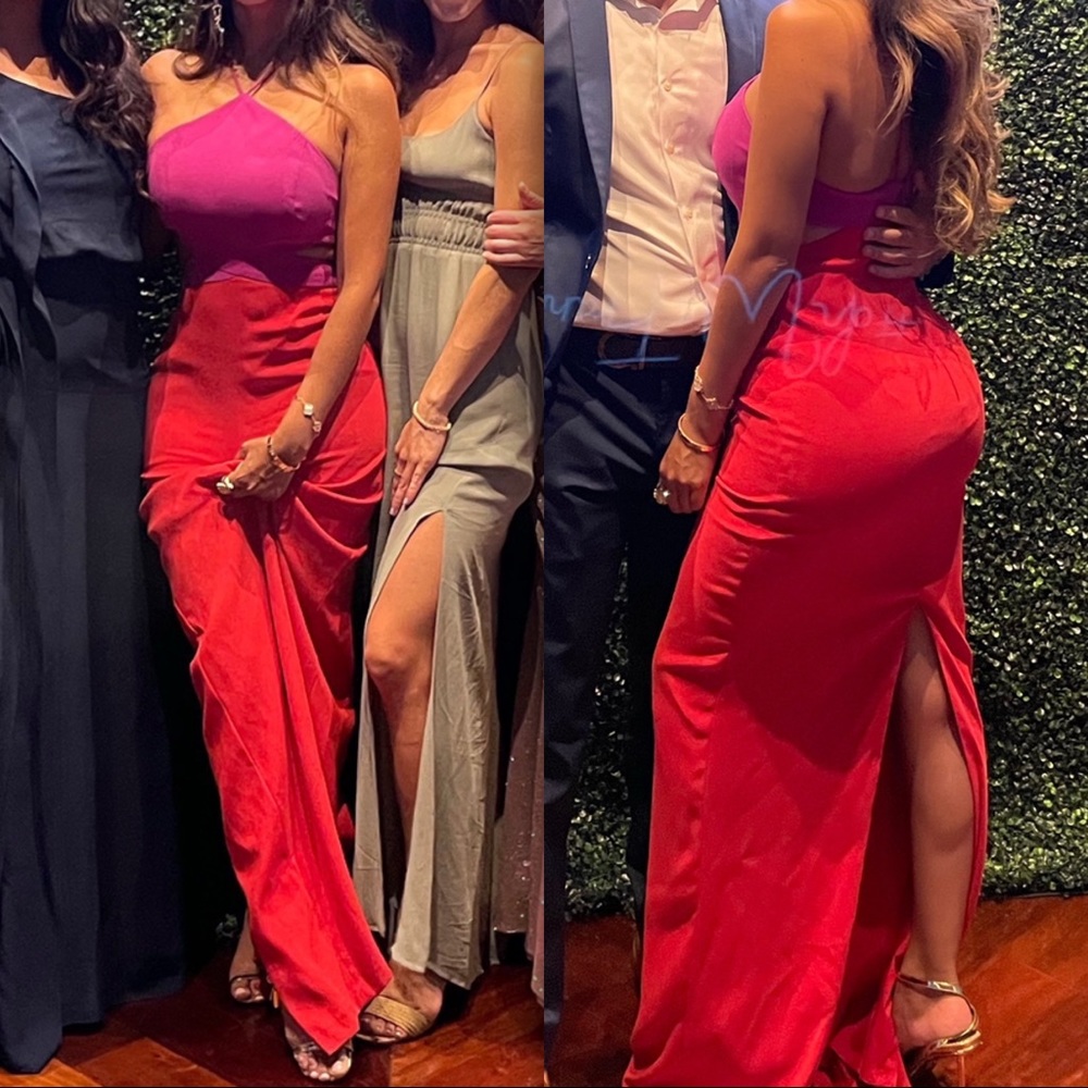 Elegant Pink/blood orange stylish gown😍